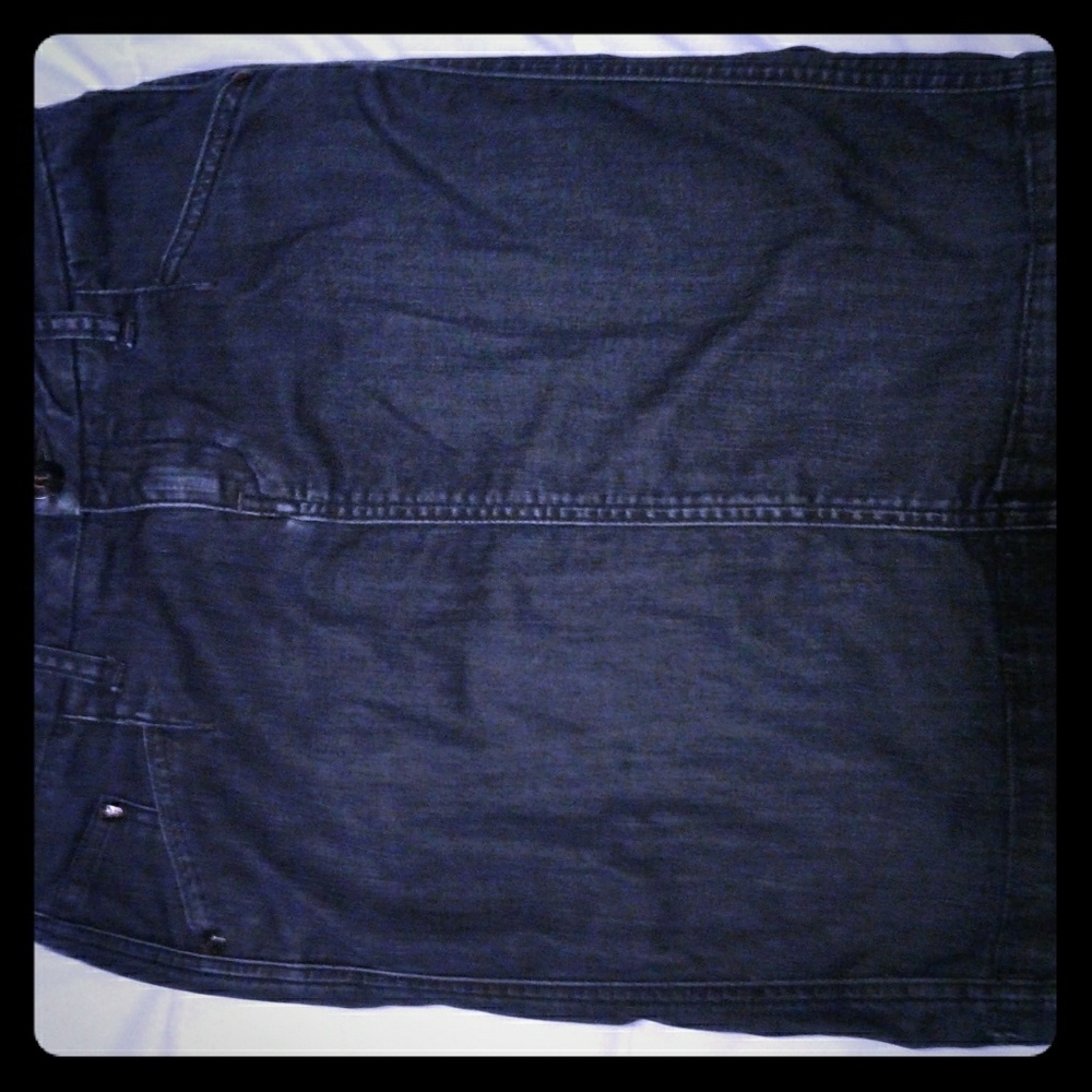 A jean skirt from anthropoloie